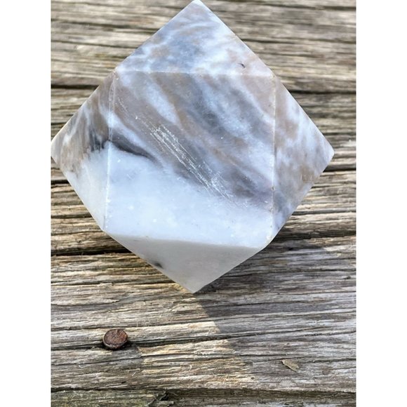 Vintage marble Geometric Paperweight Desk Decor - Picture 5 of 14